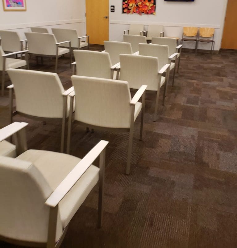 C-PTSD treatment near me. Empty Waiting Room